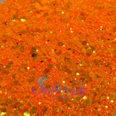 Tangerine Iridescent Chunky Glitter - Orange Glitter